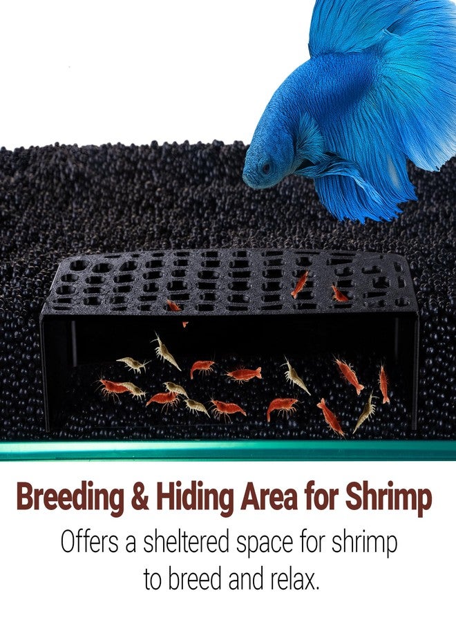 HERPDEN 2Pcs Shrimp Hide Cave, Aquarium Shelter, Shrimp Tank Accessories, Fish Tank Decorations (Black) - Image 2